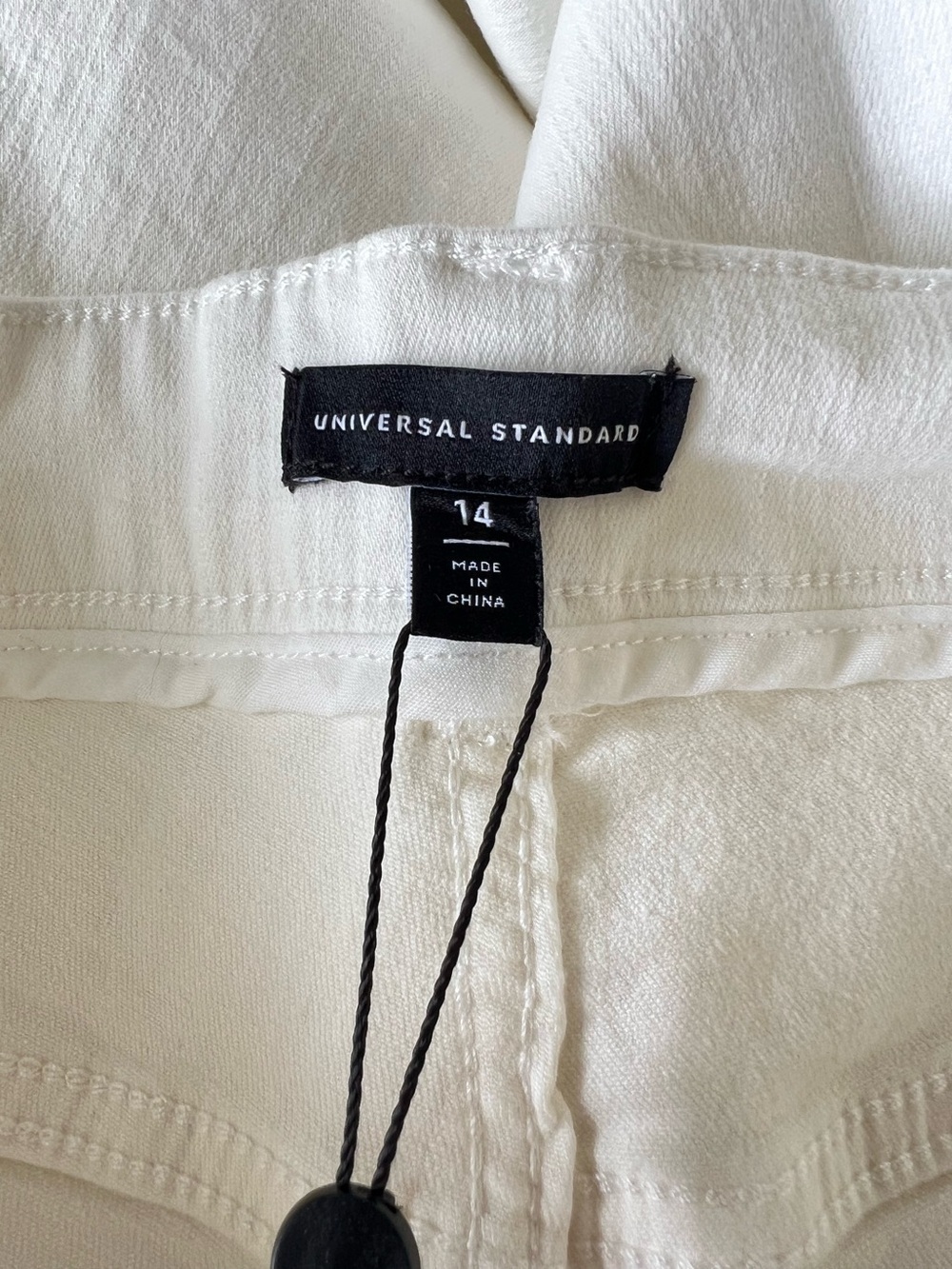 Universal Standard White Jean High-Rise Skinny New 28 Solid White Anthropologie - Picture 7 of 11